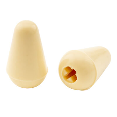 Musiclily Pro 2Pcs Cream Metric Guitar 5 Way Switch Tip Knob For Import Strat ST