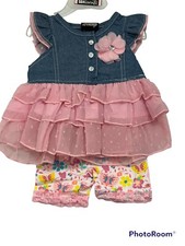 Baby Girl 2 Piece Outfit Size 18 Months Yellow Floral