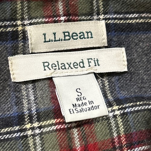 L.L. Bean Women’s Relaxed Fit Flannel Hoodie Shirt Sz S Plaid Full Zip Red Gray - Picture 9 of 12