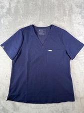Figs Scrub Top Womens XL Blue Catarina V Neck One Pocket Health Care