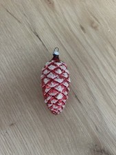 Vintage Glass Mica Pinecone Christmas Ornament