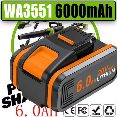 6000mAh Akku für Worx 20V Akku WA3553 WA3551 WA3572 WA3553 WX390 WX176 2025 NEU