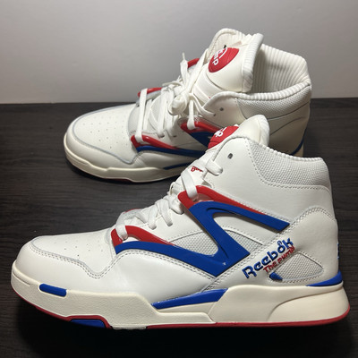 Reebok Pump Omni Zone II Basketball Shoes Mens 11 'Chalk Vector Blue' HR0035 New