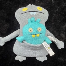 Uglydoll Babo and Babos Bird Plush Stuffed Animal Gray Blue 2012 Horvath Kim