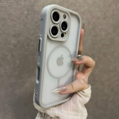 Luxury Matte MagSafe Clear Case iPhone  17 16 15 14 13 Pro Max Shockproof Bumper