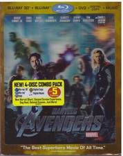 Marvel's The Avengers Four-Disc Combo: Blu-ray 3D/Blu-ray/DVD  Digital Cop...