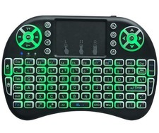 Portable Mini Wireless Keyboard with Bluetooth 2.4G, Touchpad Mouse Combo Upg...