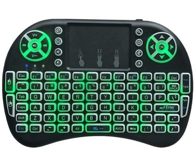 Portable Mini Wireless Keyboard with Bluetooth&2.4G, Touchpad Mouse Combo Upg...