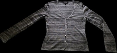 Escada For Saks Cardigan. Size 36. Black & White W/Siver Thread. Excellent Condi