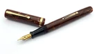 VINTAGE WATERMAN 32 FOUNTAIN PEN IN MAHOGANY FULL FLEXIBLE 14K GOLD FINE NIB USA