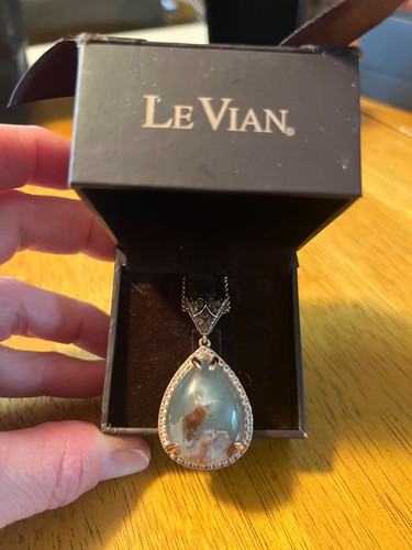 Le Vian Peacock Aquaprase™ Diamond Halo Pendant Necklace — 14K Strawberry Gold