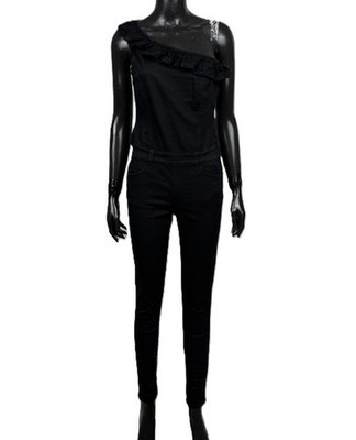 Liu Jo Damen Overall Einteiler Schwarz W30 S Jumpsuit Slim Fit Elegant Casual