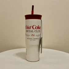 OWALA x DIET COKE SOCIAL CLUB 24oz STAINLESS STEEL STRAW TUMBLER-NWT!