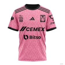 [Kid/Youth] Personalized LIGA MX Tigres UANL Shirt 3D Special Home In Pink