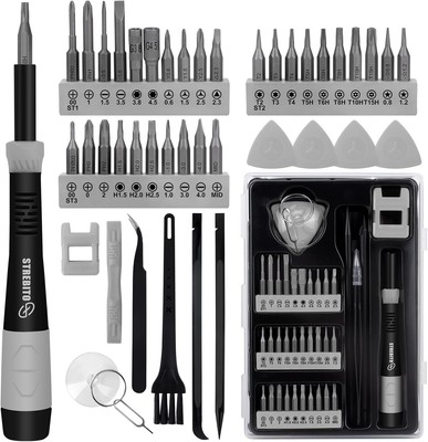 STREBITO Small Screwdriver Set 43 in 1 Precision with Grey 