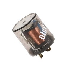 Car 2 Pin Flasher Relay, 12V Copper Coil Excellent Conductivity 1 PC Black