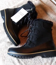 Jambu Women's Boots Black Faux Fur Lined Lace Up Winter Boots Size 9M Never Worn