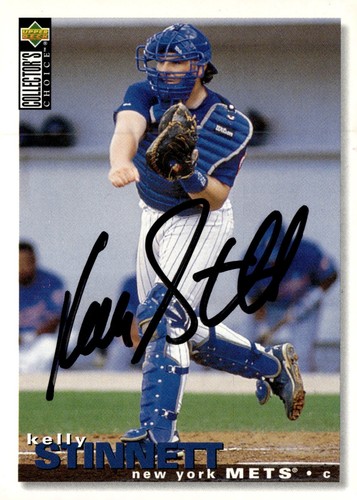 Kelly Stinnett #326 1995 Upper Deck In Person AUTO New York Mets Baseball MLB