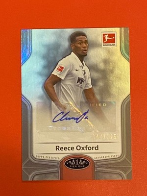 Reece Oxford 2020-21 Tier One Autographed Card 44/125 Augsburg