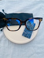 Tortoise Oversized Square Blue Light Blocker Glasses UV Protection Unisex