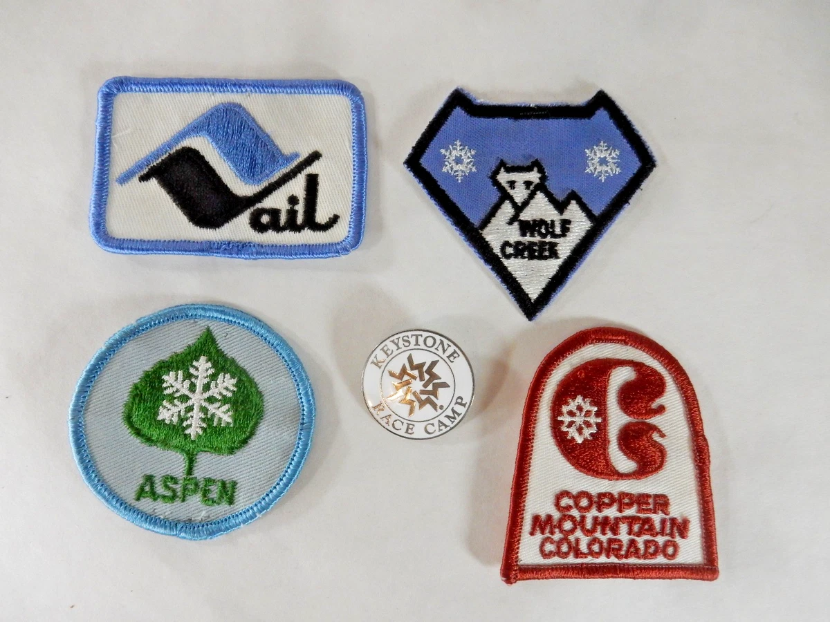 Vtg Ski Resort Mountain Patches, Copper, Aspen, Vail, Wolf Creek, Keystone, LOT