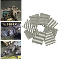 8X 1:35 Stahlschuppen Wellblech Dioramen GebäUdemodellbausäTze Layout