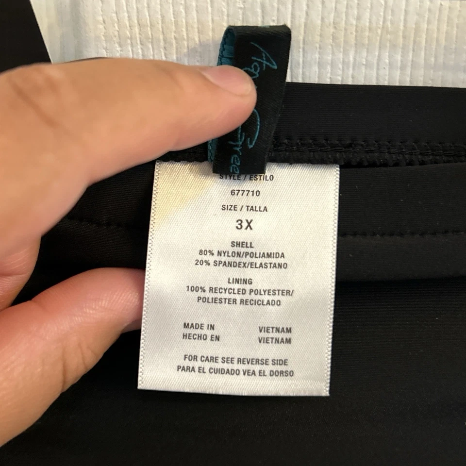 Parte inferior de bikini fruncida verde aguamarina para mujer nueva con etiquetas, negra talla 3X Foto 4 de 4