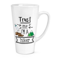 Trust Me I'm A Hiker 483Ml Groß Latte Becher Tasse Camper Wandern Worlds Best