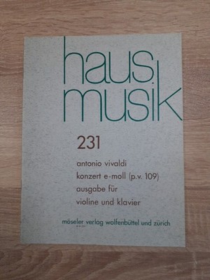 Notenheft ''Hausmusik 231'' von Antonio Vivaldi für Violine und Klavier