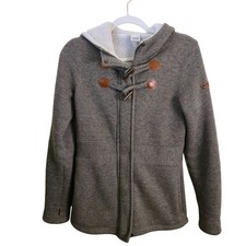 Bench Chilbe Sherpa Jacket Wool Blend Zip Snap Toggle Closure Thumb Holes Size M