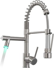 AIMADI Commercial Pull down Kitchen Faucet Sprayer with LED Light,Single Handle