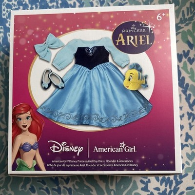 NEW   American Girl Disney ARIEL Day Dress w/ Accessories & Flounder   NIB