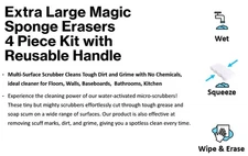 Pro-Graad XL Hook & Loop Magic Sponge Erasers 3.5” x 6" x 1.9”