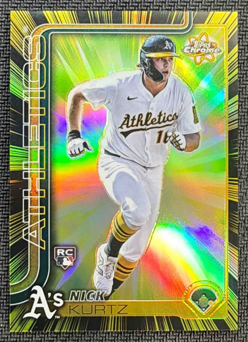 2025 Topps Chrome Update Nick Kurtz Radiating Rookie SP RC Athletics