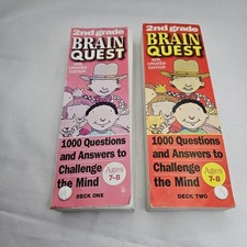 Brain Quest 2nd Grade 1000 Questions  Answers Decks 1  2 Ages 7-8 Updated 1999