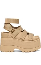 UGG NWOB Goldenrise Mustard Seed Beige Platform Sandals Women Sz 10