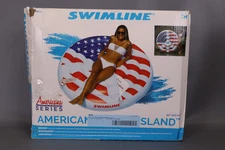 Swimline Inflatable Americana Peace Sign Island Pool Raft