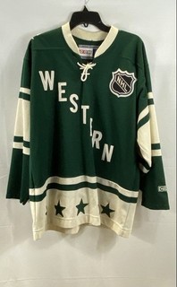 Vintage CCM 2004 NHL All Star Game Western Conference Jersey Green Mens Sz L