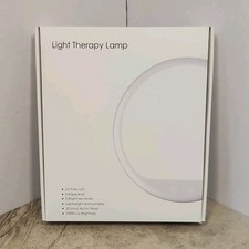 Light Therapy Lamp 10000 Lux UV-Free LED 3 Settings Timer Portable Tested-Works