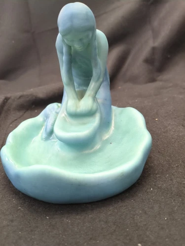 Van Briggle Pottery Ming Blue Indian Girl - Shelf 8