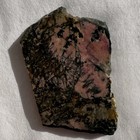 RHODONITE SLAB ~ 104 grams / rough agate jasper mineral rock pink cab black — photo 3