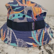 Patagonia 29155 Ochre/Blue Wavefarer Bucket Hat Sz One Size