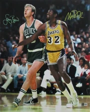 Larry Bird/Magic Johnson Dual-Signed/Autographed 16x20 Photo PSA & BAS 200040