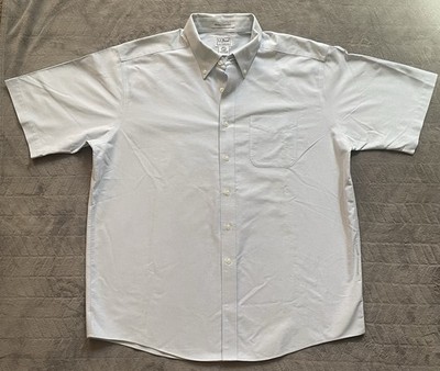 LL Bean Light Blue Dress Shirt Mens 17 1/2 Reg Traditional Fit  O XM05