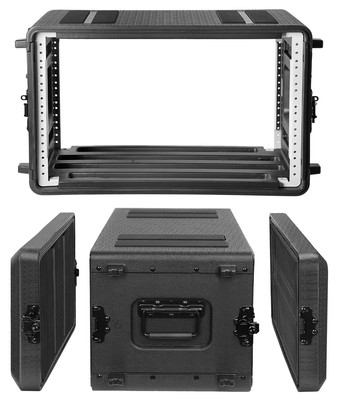 Diandian 6U Rack Case Shallow 11 Depth, 19 Rackmount Flight Case, Watertight Dus