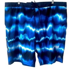 ZeroXposur Swim Board Shorts Mens XXL Blue Ray Stretchy Drawstring Pockets NWT