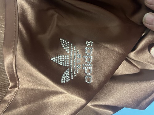 Adidas Originals Dress Womens Size Lg Satin Brown Sleeveless 2000 Luxe NWT - Picture 4 of 6