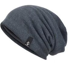 Mens Slouchy Beanie Knit Skull Cap Long Baggy Hip-hop Winter Summer Hat B305 ...