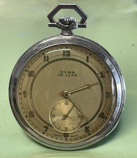 Vintage Cyma De Luxe Pocket Watch, working