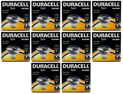 10 x DURACELL 25 Watt ECO Halogen Spot,GU 5.3 -Warmweiß & Dimmbar 30% Ersparniss